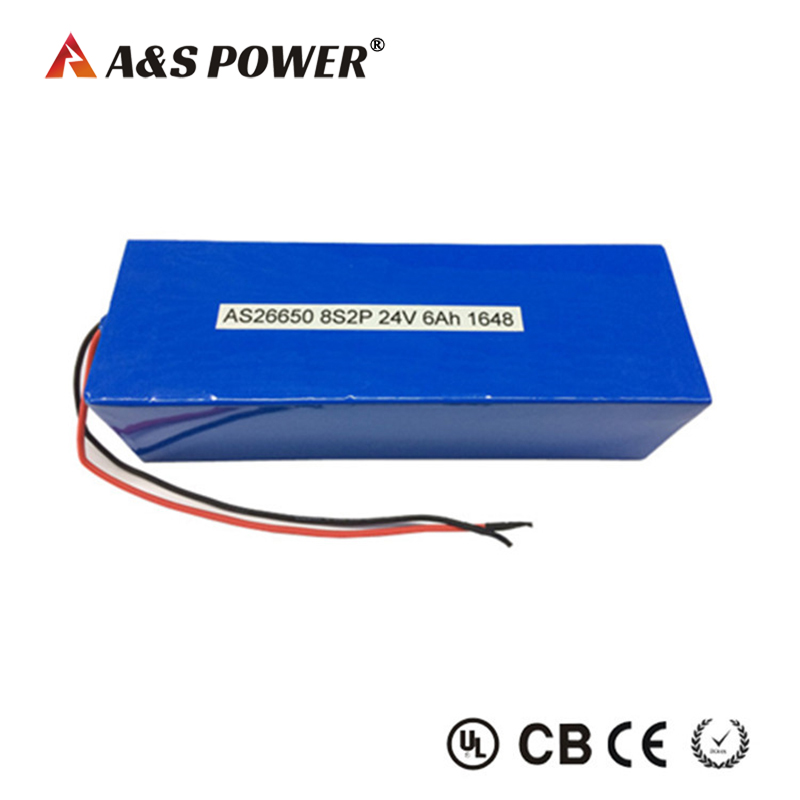 IFR26650 8s2p 24v 6Ah lifepo4 battery pack for backup storage