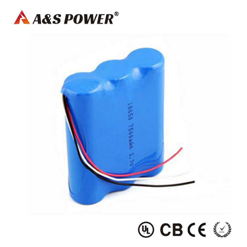3.7v 7500mah Li-Ion Battery 18650 Lithium Battery Pack For Monitor