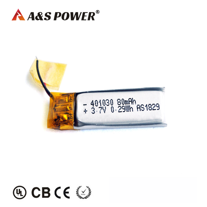 401030 3.7V 80mah Lipo Battery Pack for Bluetooth Products China Manufacturers
