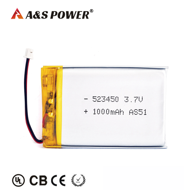 UL 523450 3.7v 1000mah lithium polymer battery