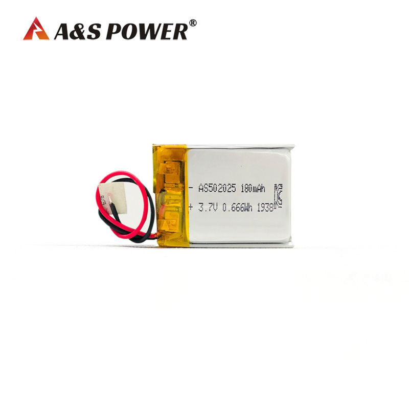 A&S Power UL KC 502025 3.7V 180mah lithium polymer battery