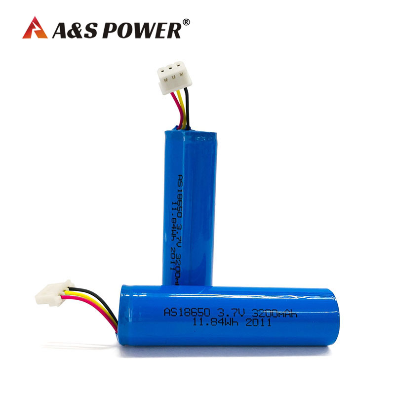A&S Power Rechargeable battery 3200mAh 3.7v 18650 customized Li-ion battery for digital products
