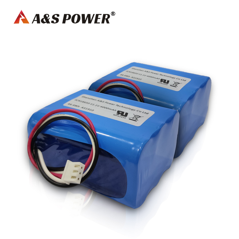 A&S Power UL2054 certified 18650 3S2P 11.1V 4ah Li-ion Battery Packs