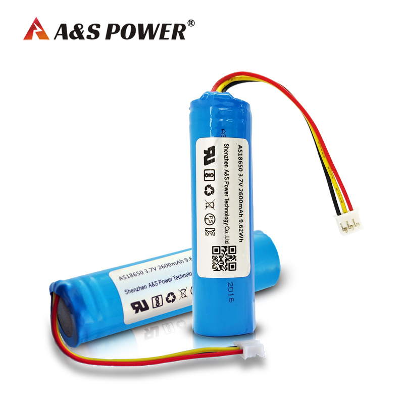 A&S Power 18650 3.7V 2600mAh lithium ion battery with UL2054/CB/KC/BIS certificate