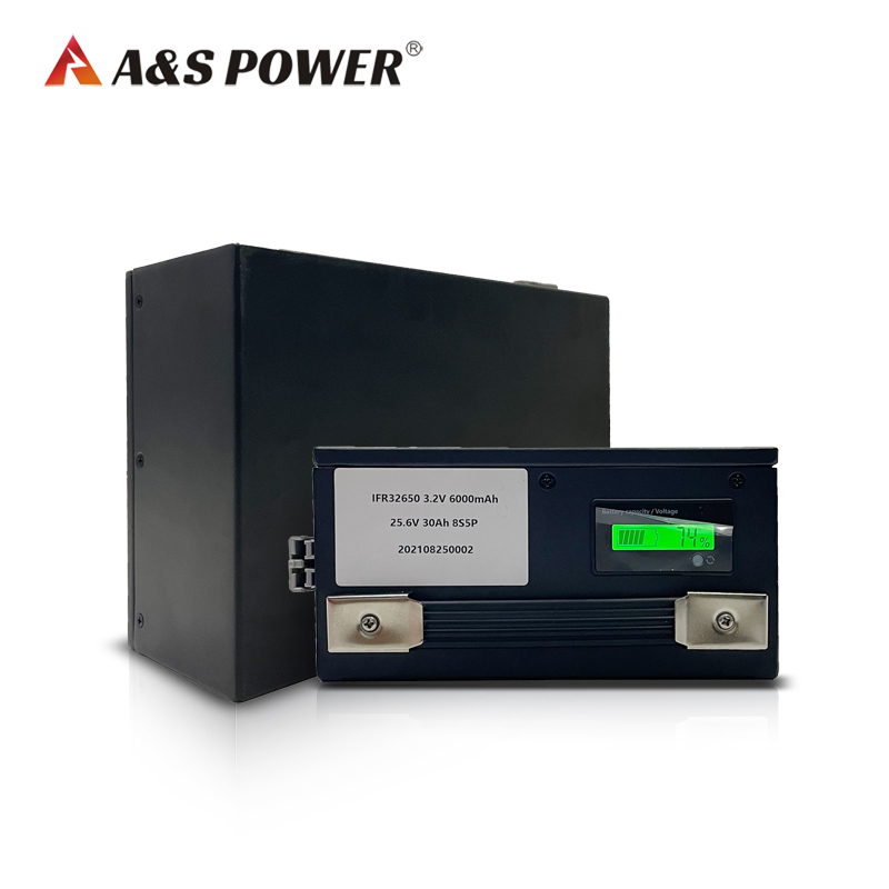 A&S Power 25.6V 30Ah lifepo4 battery pack OEM customized LFP battery cell 