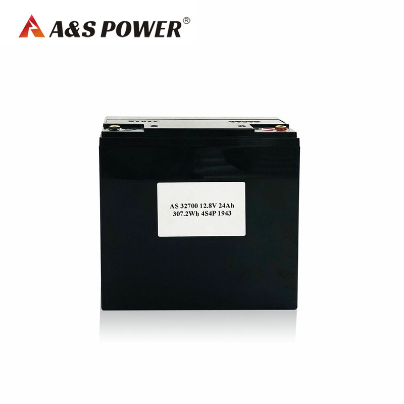 A&S Power 12.8v 24Ah Solar battery  LiFePo4 battery pack with UN38.3/CE/MSDS certificates