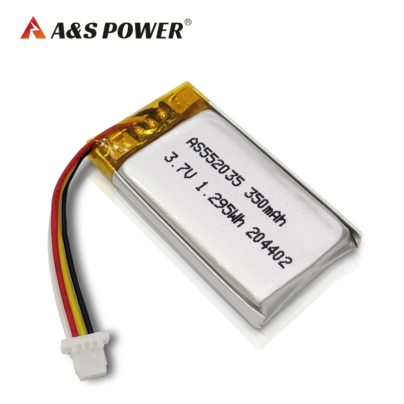 A&S Power​ UL2054 CB KC Certified 552035 3.7v 350mah lithium polymer battery