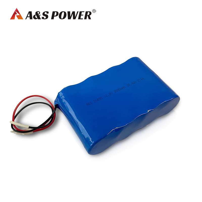 A&S Power 26650 12.8v 3300mah rechargeable Lifepo4 battery 