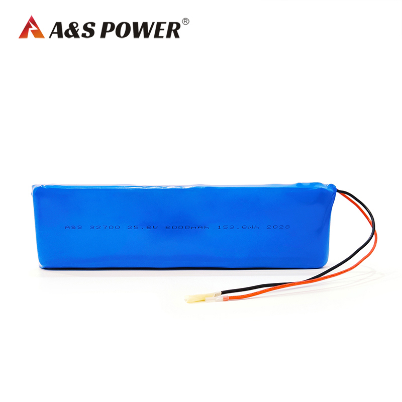 32700 8S1P 25.6V 6000mAh 6Ah Rechargeable LiFePo4 Battery Pack