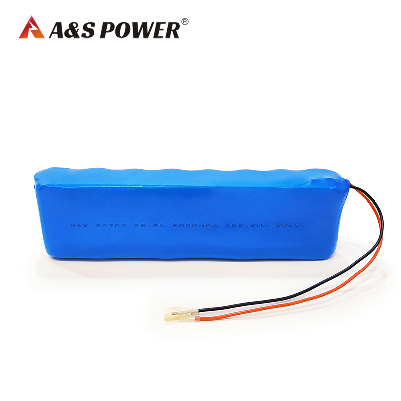 A&S Power 32700 8S1P 25.6V 6000mAh 6Ah Rechargeable LiFePo4 Battery