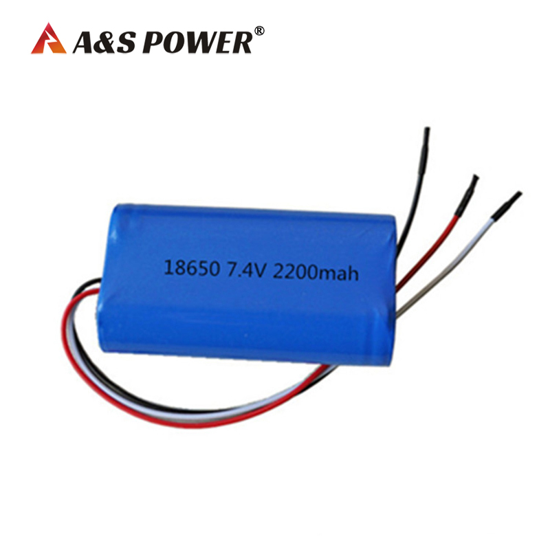 A&S Power 18650 7.4v 2200mah li-ion battery wholesale China 