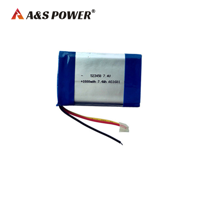A&S Power 523450 2S 7.4V 1000mAh Lipo Battery 