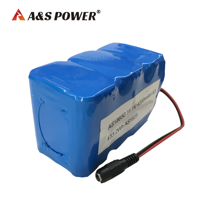 A&S Power 18650 11.V 12Ah 3S6P lithium ion battery