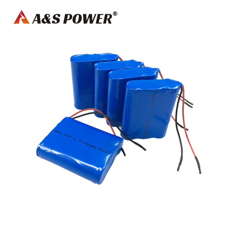 A&S Power 18650 3S1P 11.1v 2ah Li-ion Battery pack for LED light