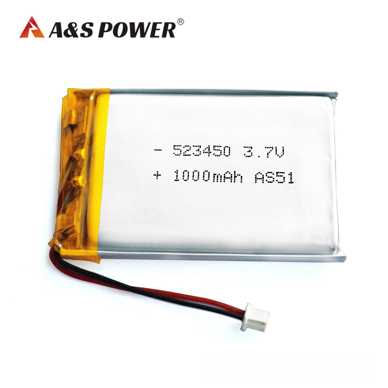 A&S Power UL 523450 3.7v 1000mah lithium polymer battery