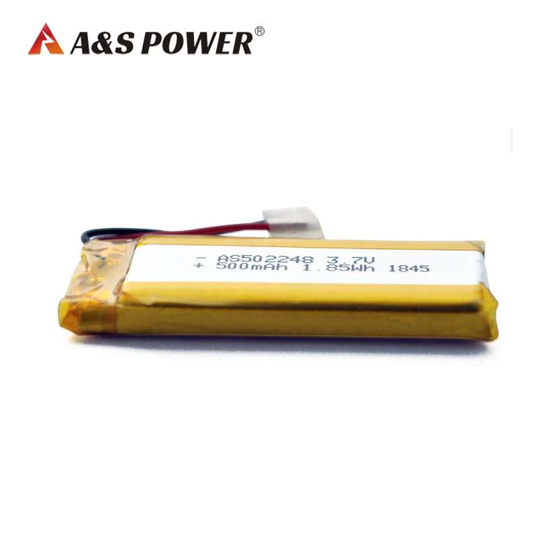 A&S Power 502248 3.7v 500mah lithium polymer battery