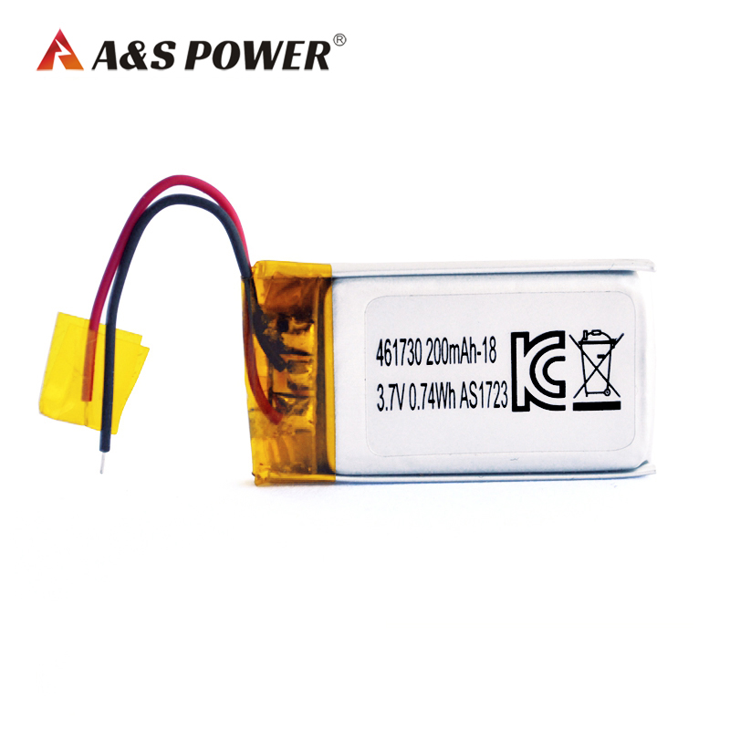 KC certification approval 461730 3.7v 200mah lipo battery