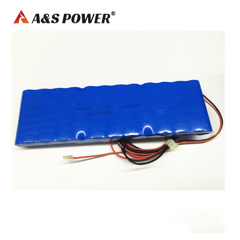 A&S Power 18650 4S3P 14.8v 7200mah lithium ion battery packs factory for led light