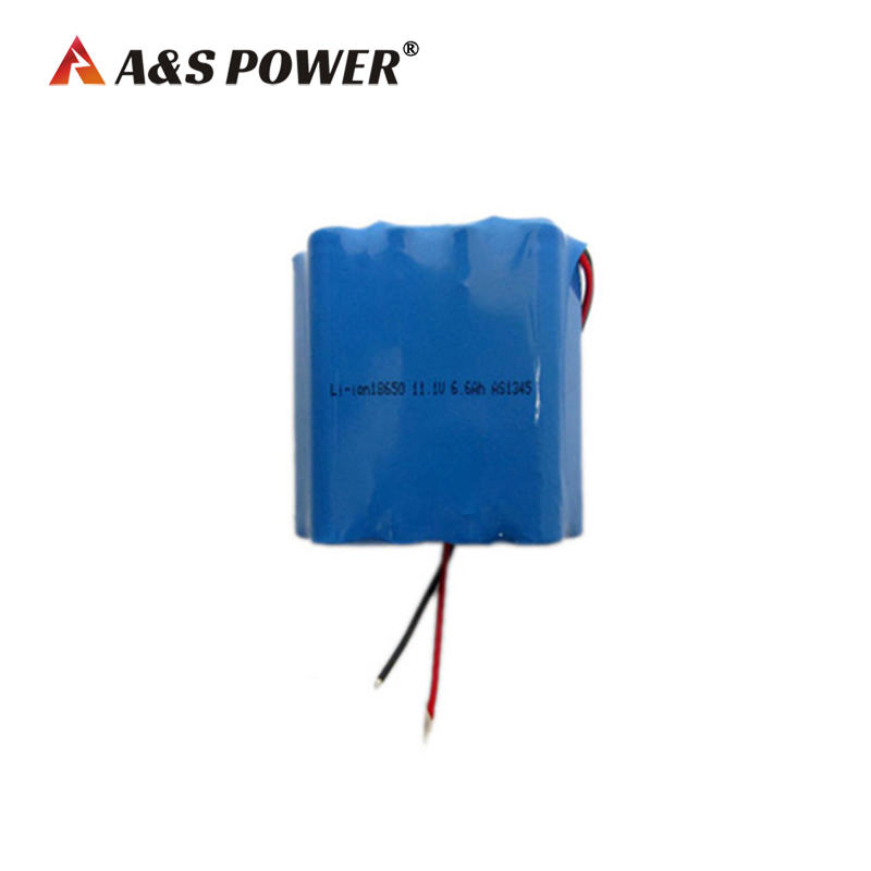 A&S Power Li-ion 18650 3S3P 11.1v 6.6ah Battery Pack for Led Light