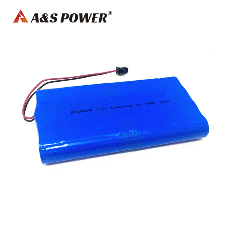 A&S Power 2S3P 18650 7.4V 10400mah Lithium ion battery