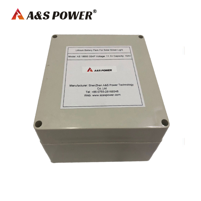 A&S Power 18650 11.1V 10AH 3S4P lithium ion battery