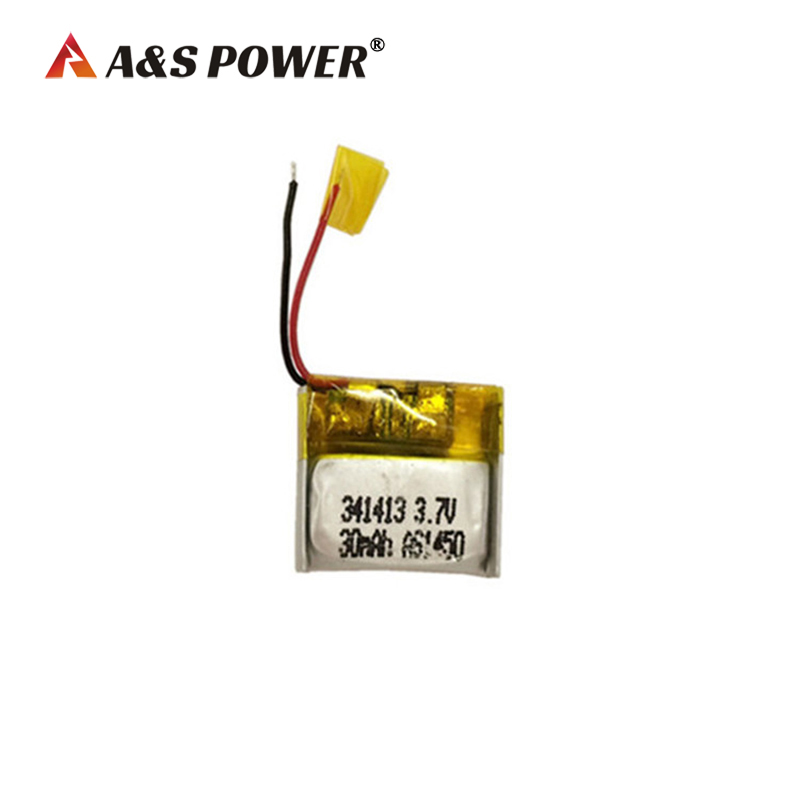 A&S Power 341413 3.7V 30mah small lipo battery