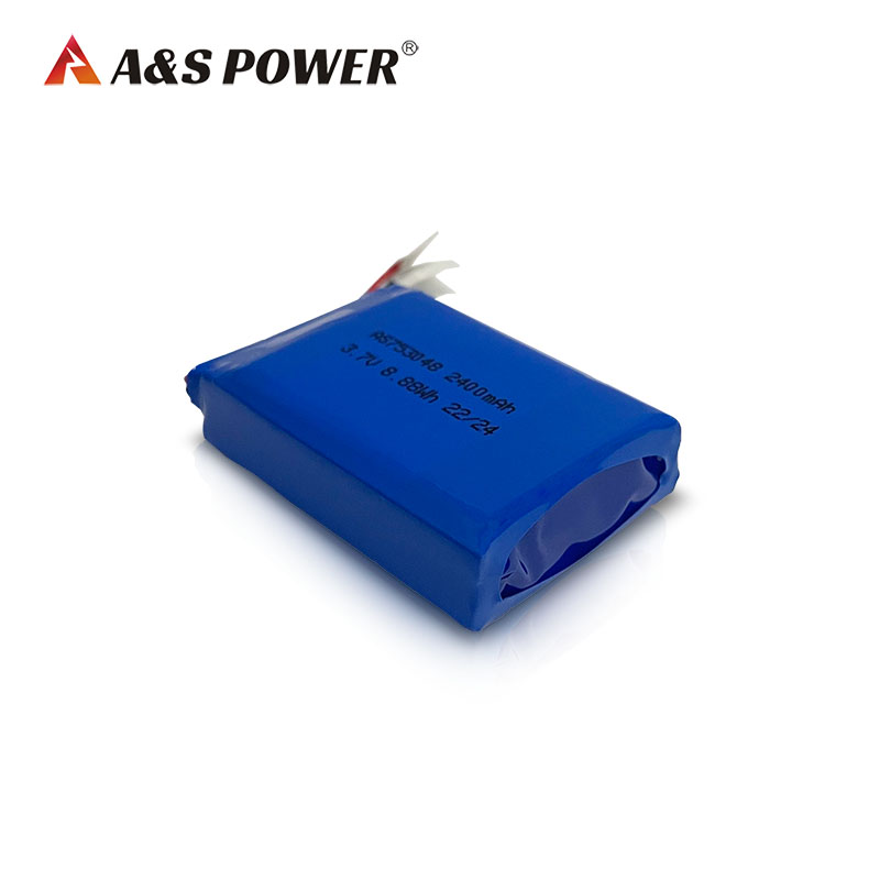 A&S Power 753048 3.7v 2400mah lipo battery