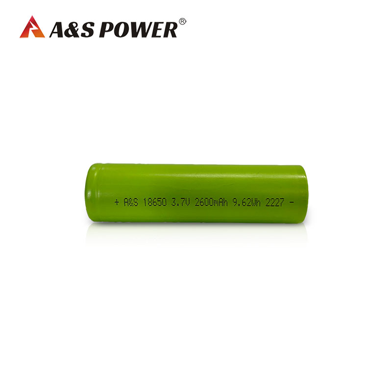 A&S Power 18650 3.7V 2600mAh Rechargeable Lithium Ion Battery Cell