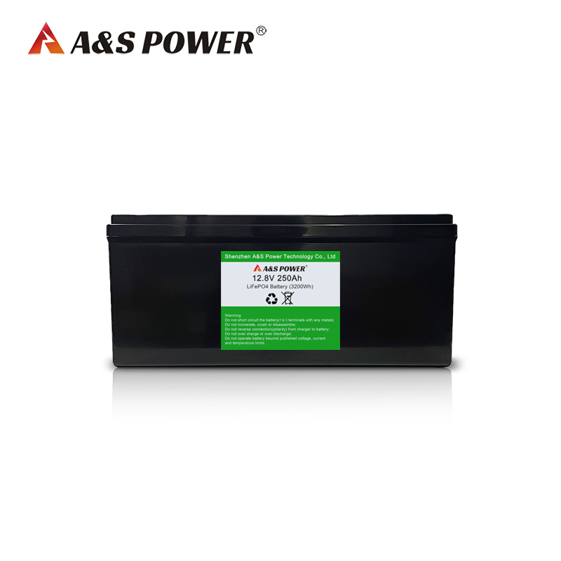 A&S Power 12V 250Ah Solar Battery 12.8v Deep Cycle LiFePo4 Battery Pack With 5 Years W​arranty