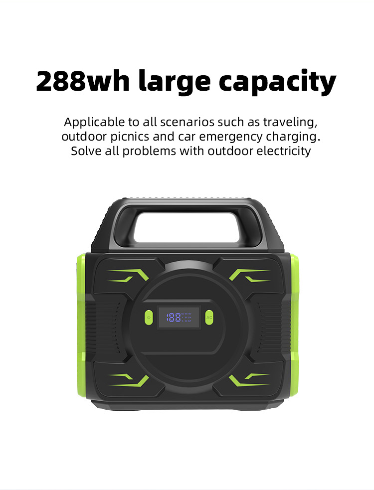 A&S Power Lithium Battery 300w Outdoor multi-function Solar Portable Power Station For Camping/home energy storage