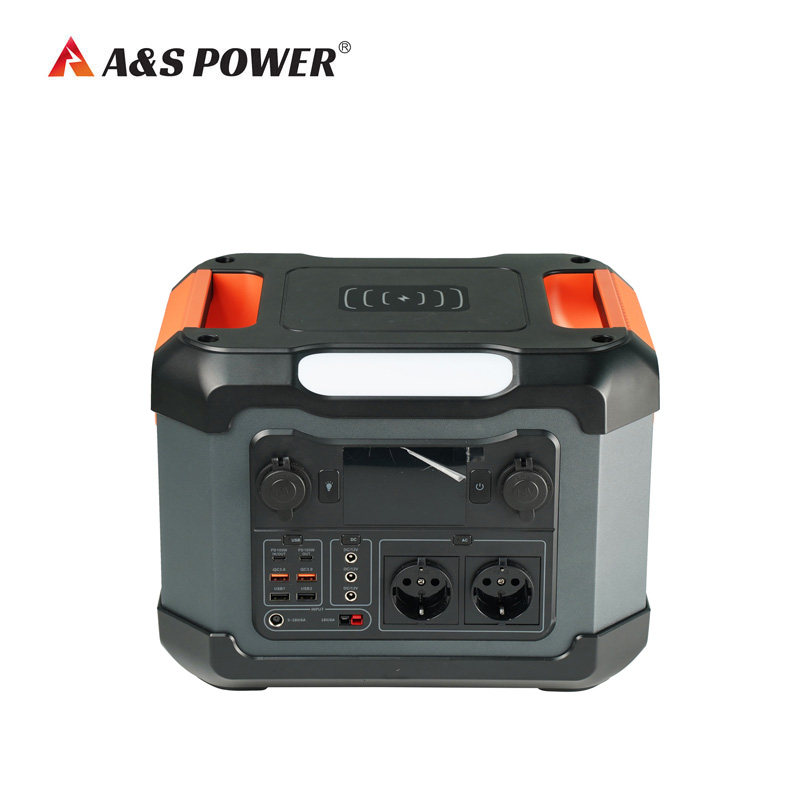 A&S Power Lithium 1200w Outdoor multi-function Solar Portable Power Station For home energy storage
