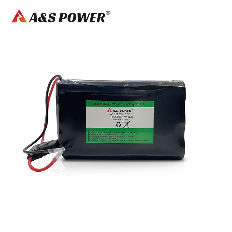 A&S Power Rechargeable Lithium Iron Phosphate Battery Pack 12v 12.8V 18ah lifepo4 Solar Battery