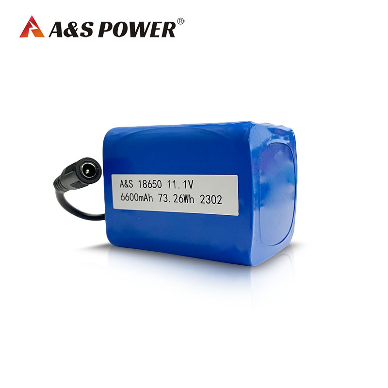 A&S Power 18650 li ion batteries 12V 6.6Ah 73.26Wh lithium ion battery pack