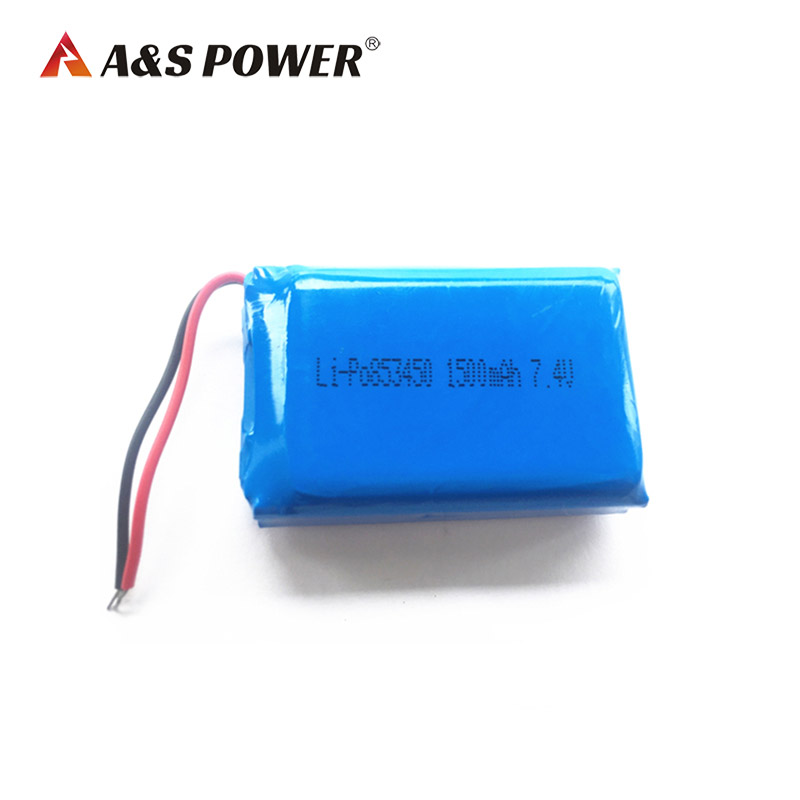 A&S Power Cutomize Rechargeable Lithium Battery Pack 853450 7.4V 1500mAh Lipo Battery for Heated Gloves