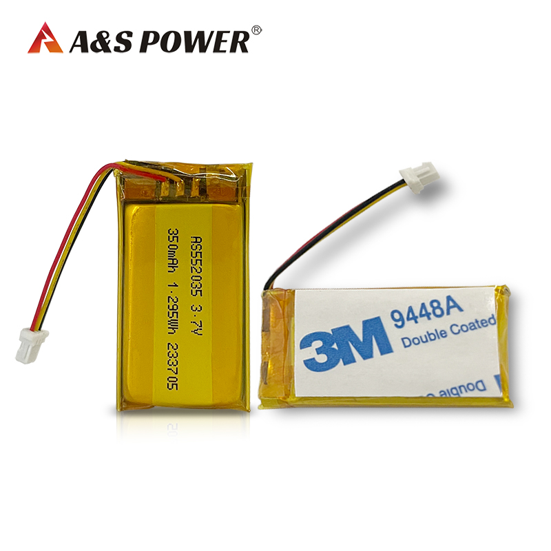 552035 3.7v 350mah rechargeable lithium polymer battery
