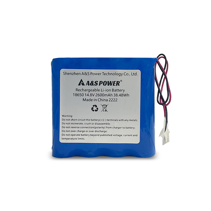 A&S Power 18650 Lithium Ion 14.8V 2600mAh Li Ion Battery Pack with BMS for Emergency Lamp Batteries