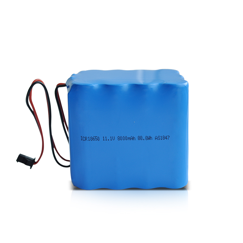 CE Certificate Rechargeable Lithium Battery 18650 11.1V 8000mAh Li-ion Battery for E-Cars with PCB