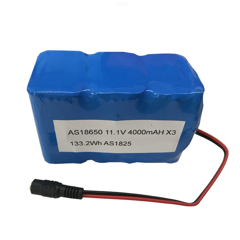 A&S Power 18650 11.1V 12Ah 3S6P lithium ion battery
