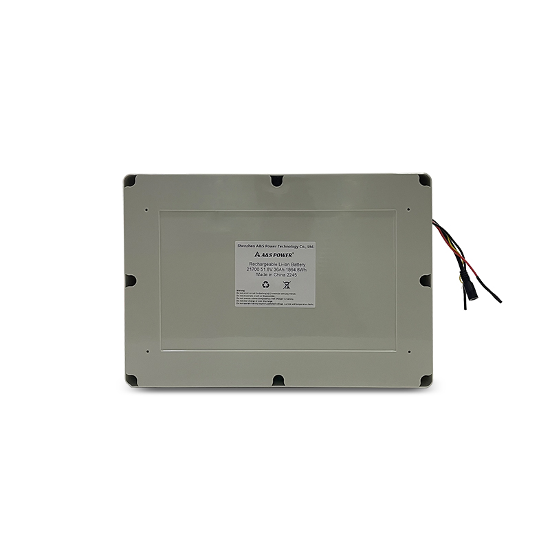 A&S Power Customize 21700 14S8P 51.8V 36Ah Rechargeable Li ion Battery Pack with Battery Case