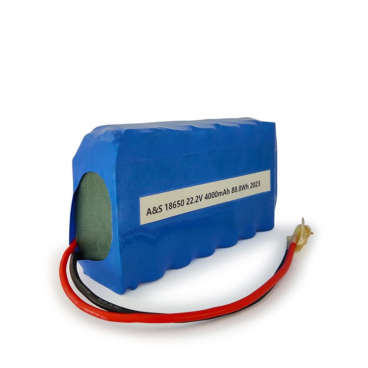 A&S Power 18650 6s2p 22.2v 4Ah lithium ion battery with IEC62133/UN38.3 certificate 