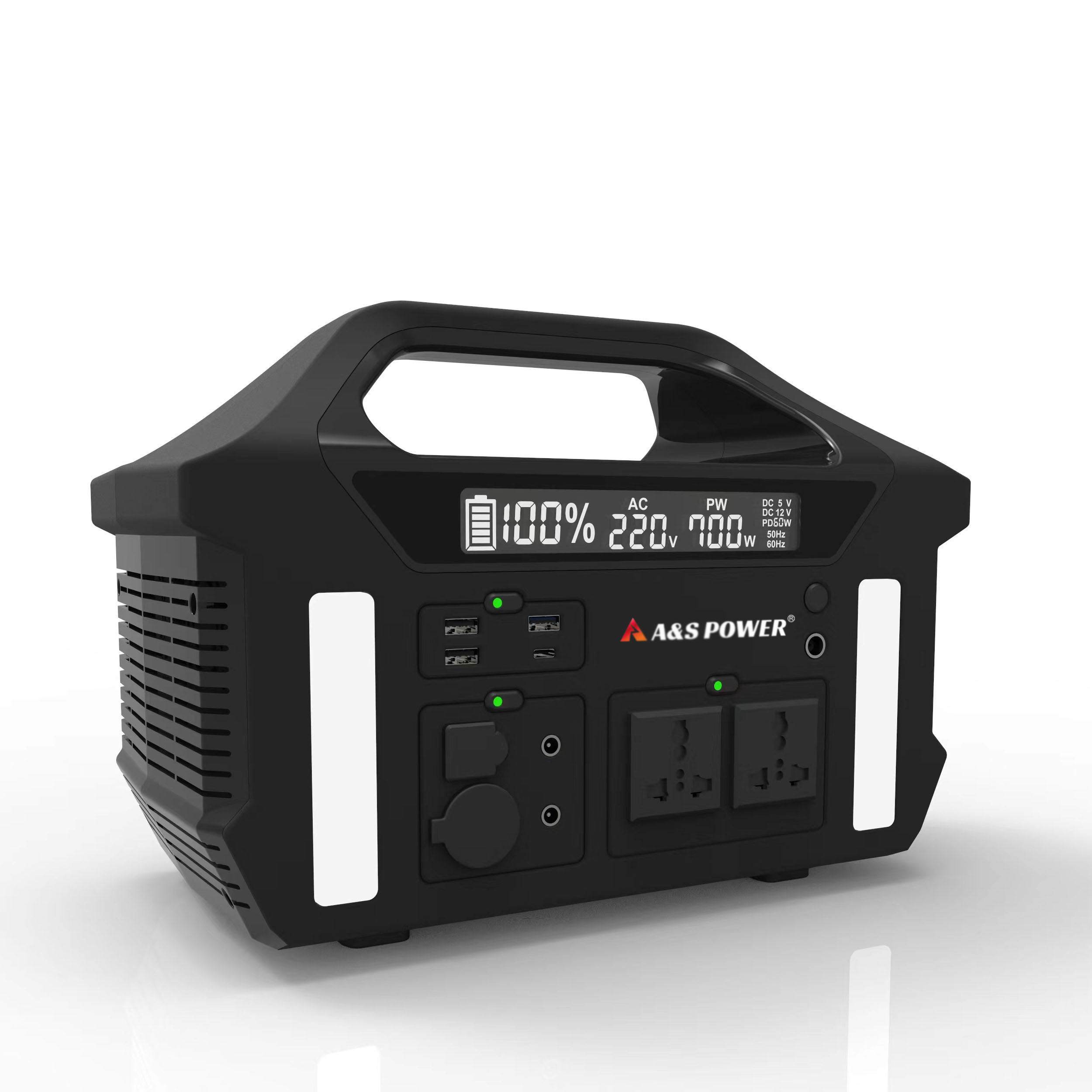 A&S Power 220V 700W 1000W Multifunctional Portable Power Station outdoor energy storage power supply