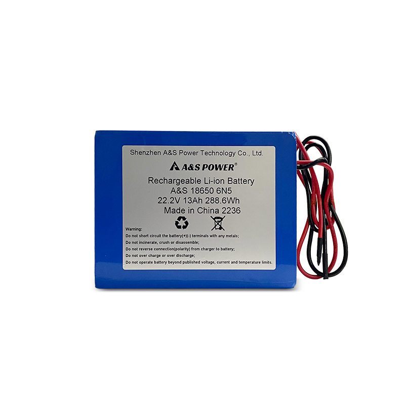 A&S Power Customized rechargeable lithium ion battery 18650 22.2v 13ah li-ion battery pack