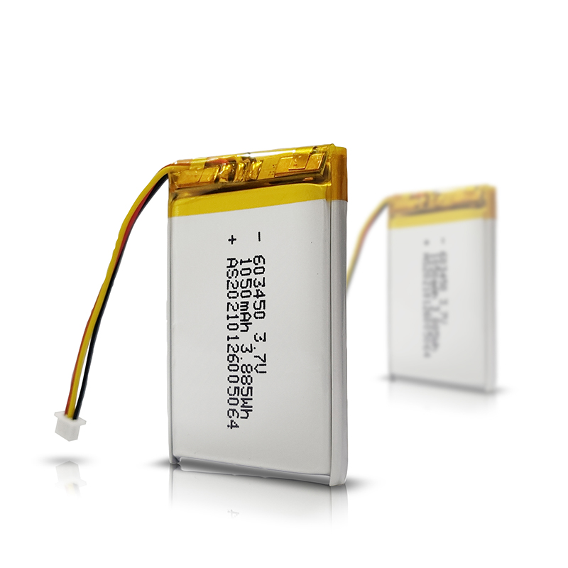 UL 603450 3.7v 1050mah lithium polymer battery cells for led light