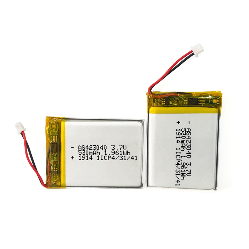 A&S Power UL/IEC62133/ROHS KC Certification 423040 3.7v 530mah lithium polymer battery