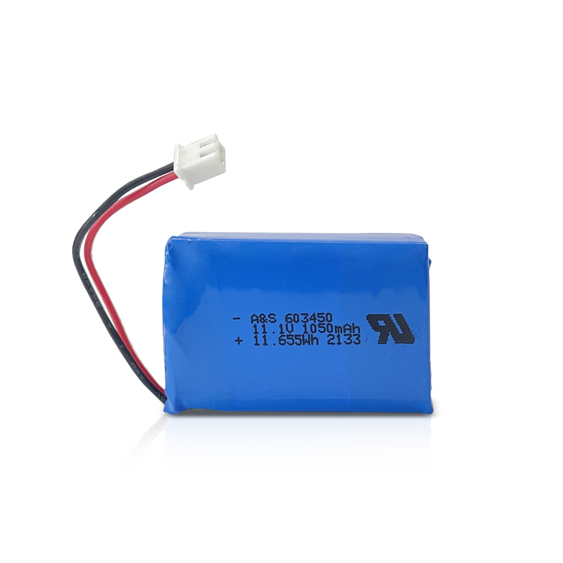 A&S Power 11.1v 3s 1050mAh 603450 lithium polymer rechargeable battery
