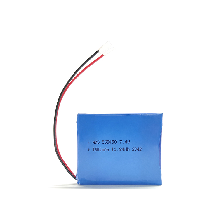 535058 2S 7.4v 1600mAh lithium polymer battery pack