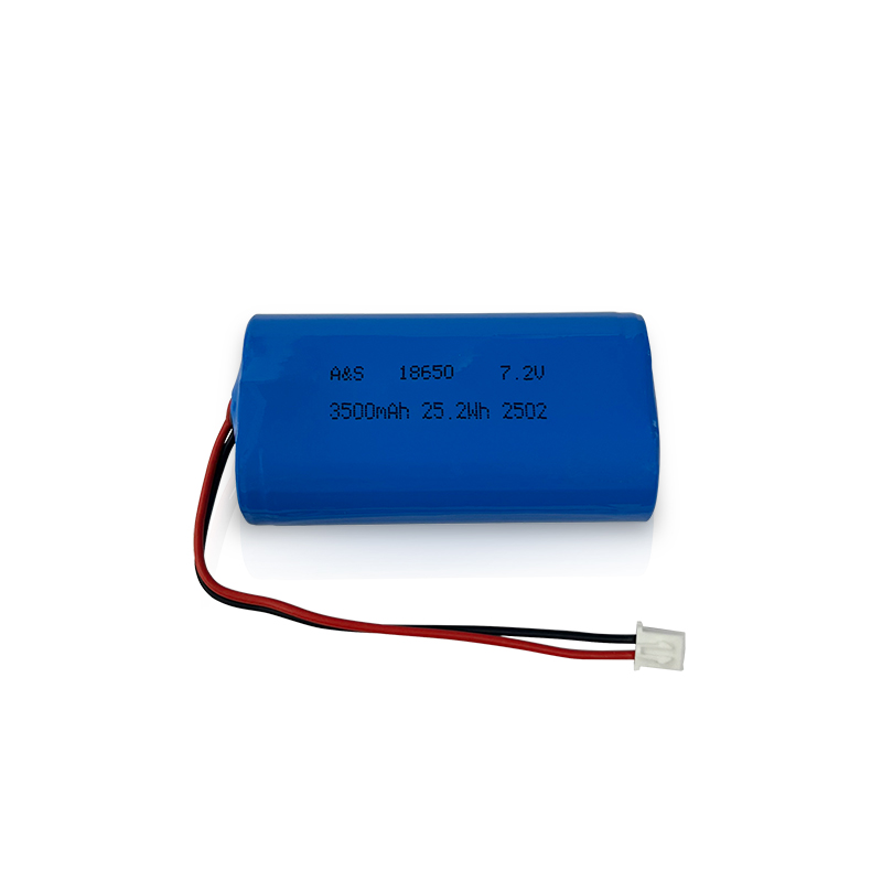 18650 7.2V 3500mAh 25.2Wh Lithium Ion Battery Pack with Wire Leads 2S1P for Electronic Appliances