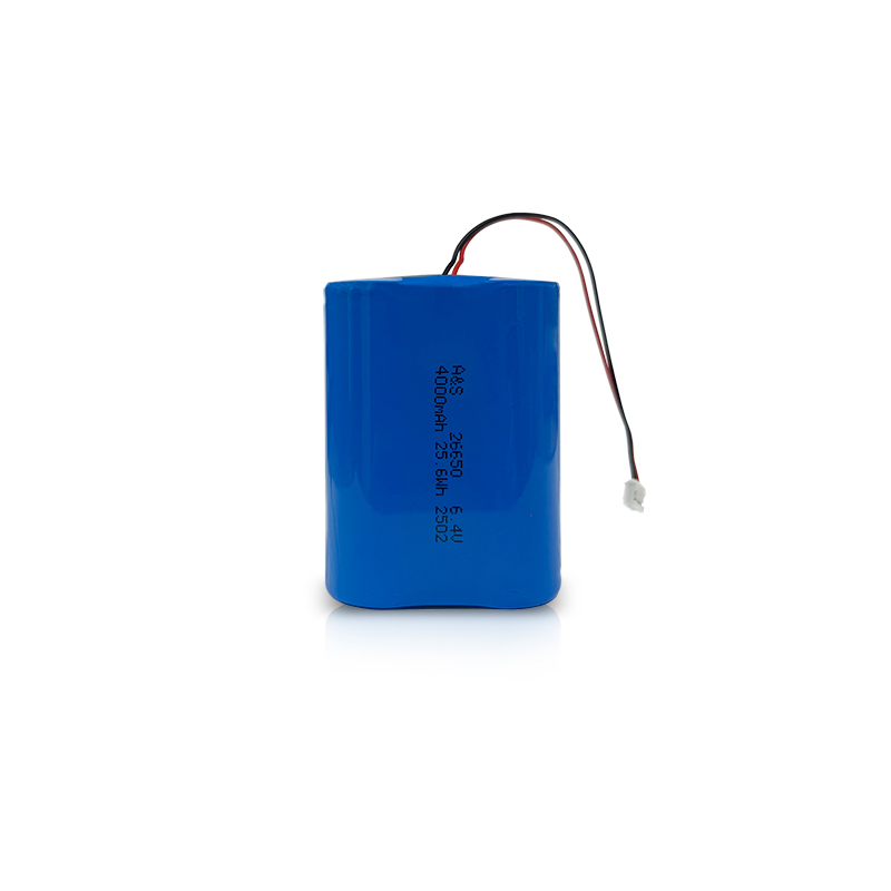 26650 6.4V 4000mAh 25.6Wh LiFePo4 Battery Pack